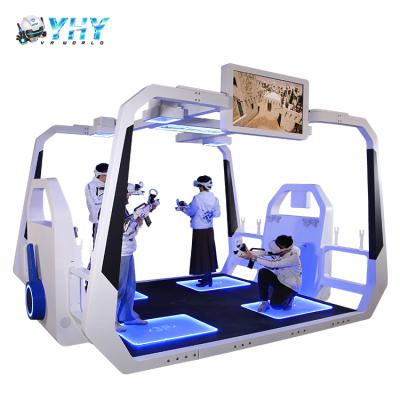 China Indoor VR Theme Park Vr Word YHY Investment Design Patent 4 Players Fight Game Machine Gun Simulator Vr Bracket for sale