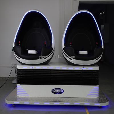 China China 9d vr cinema vr egg chair 2 seats 9d virtual reality double steel egg chair cinema for sale