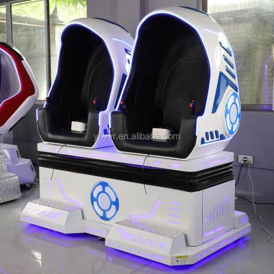 China VR Technology 9D VR Egg Simulator Cinema Steel Chair Two Players VR Pods Game Machine for sale