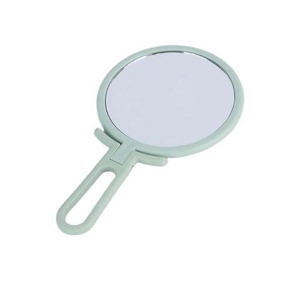 China Plastic Hand Held Mirror Magnifying Custom Hand Held Mirror Make Up Round Folded Standing Mirrors for sale