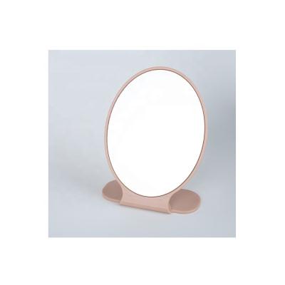 China Personalized White And Pink PP And Glass Makeup Table Small Size And Light Weight Vanity Make Up Mirror for sale