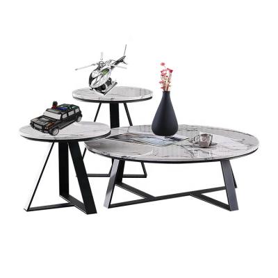 China Modern simple luxury modern simple luxury marble round iron dining table living room dining table small home creative type for sale