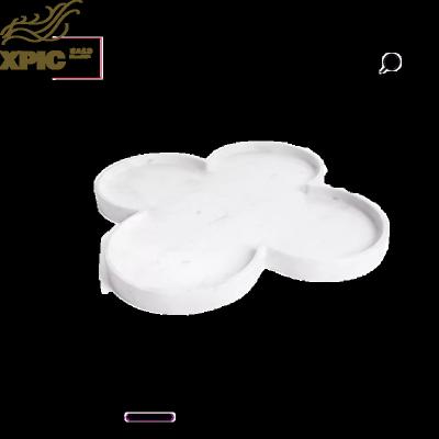 China White Marble Serving Tray Food Tray Hotel Decoration Marble Jewelry Organizer Tray Tray for sale