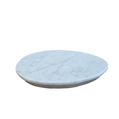 China Food Tray Hotel Decoration Marble Jewelry Organizer Tray Around Tray Marble Serving for sale