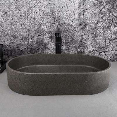 China Easy Clean Chinese design of hand-washing concrete sink luxury basin round oval square for sale