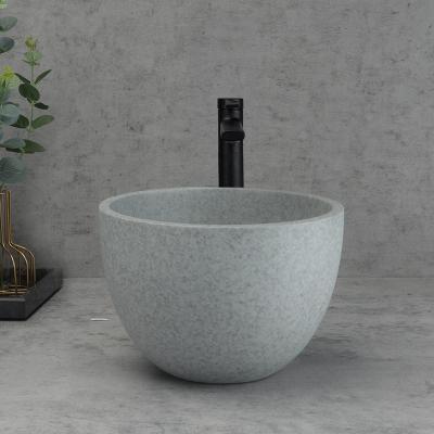 China Easy Clean Small bathroom wash basin outdoor practical concrete sink color cement basin for sale