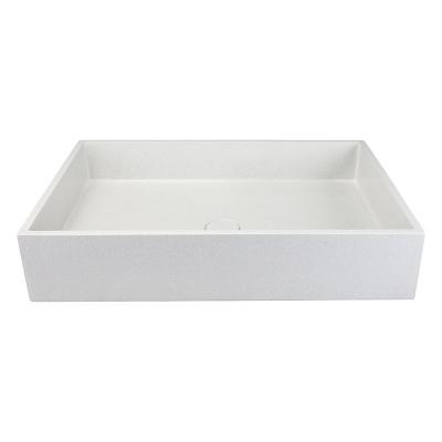 China Easy Clean White cement concrete eco-friendly concrete wash basin and concrete bathroom sink bathroom wash basin for sale