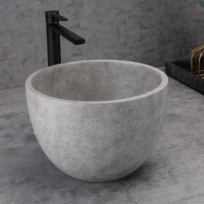 China Easy Clean Personalized small bathroom sink natural concrete countertop wash basin for sale