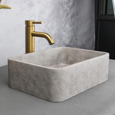 China Easy Clean Industrial simple style decoration project rectangular washbasin bathroom environmental protection concrete sink wash cement bas for sale