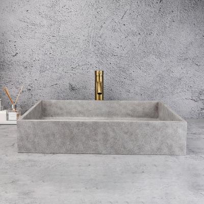 China Easy Clean Hotel specific concrete countertop wash basin indoor concrete sink for sale