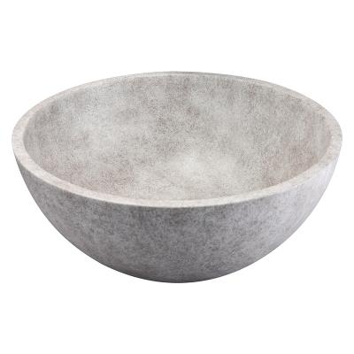 China Easy Clean Mini round basin grey concrete bathroom above counter basin practical toilet counter basin for sale