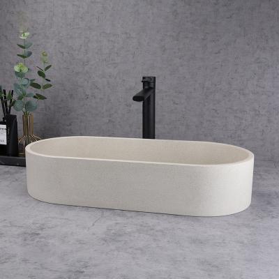 China Easy Clean European-style toilet color concrete sink indoor wash basin outdoor sink for sale