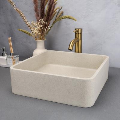 China Easy Clean Concrete sink toilet small household color basin Concrete bathroom basin cement basin for sale