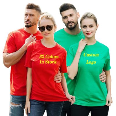 China 100% Cotton 180gsm Solid Color Solid Color Summer High Quality Unisex Viable T-shirt Custom Print Plus Size 5xl Mens T-shirts for sale