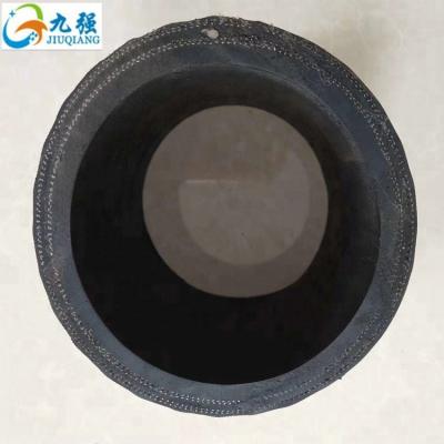 China DN102*6000mm Canvas Injection Cement Liquid Cement Wear Resistant Heavy Duty Rubber Truck Hose Concrete Cement Pipe for sale