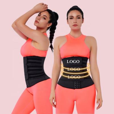 China High Quality Breathable Women's Belt With Three Hooks Latex Waist Trainer Latex Waist Trimmer 3 Strap Slimming Trainer for sale