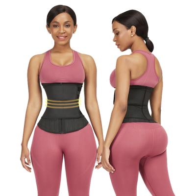 China 2020 Back Stoned Steel Waist Trainer Latex Support Logo Compression Adjustable Double Belt 25 Antibacterial Women for sale