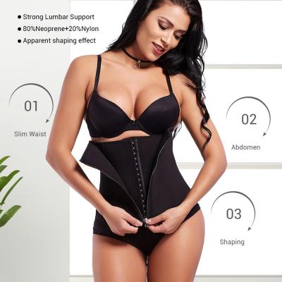 China Wholesale Antibacterial Plus Size Front Zipper Neoprene Waist Trainer Butt Lifter Body Shaper for sale