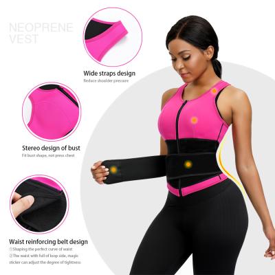 China Factory Price Antibacterial Neoprene Waist Shaper Belt Sticker Zipper Gym Waist Cincher Trainer for sale