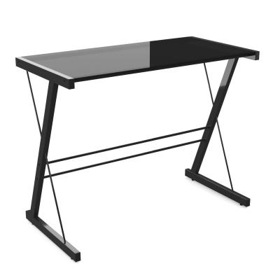 China Modern Design Foldable L Shaped U Shaped Glass Top Office Home Office Desks for sale