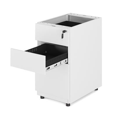 China Modern Leechen Office Equipment A4 Colorful Folder 3 Drawer Fixed Pedestal Filing Cabinet for sale