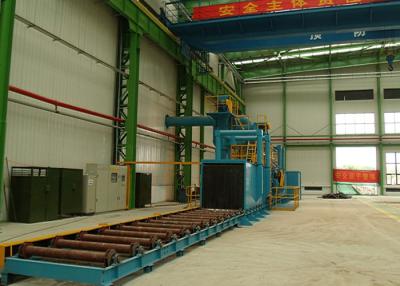 China High Power Roller Conveyor Shot Blasting Machine For Steel Plate Materials for sale