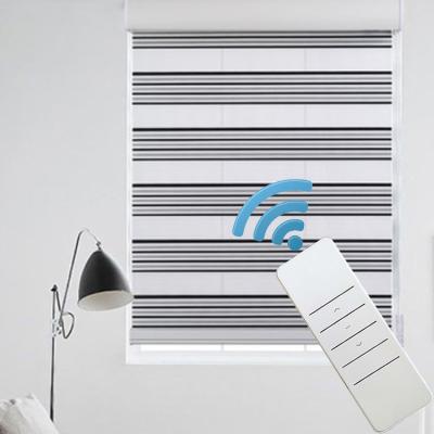 China Good Selling Anti-UV/Light Filtering Design Zebra Curtain Fabric Window In Electric Roller Shade For Living Room for sale