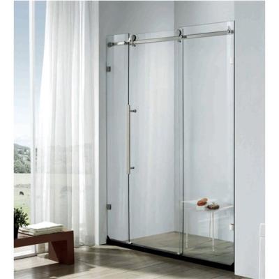 China Modern hot selling hotel supplies frameless sliding tempered glass shower door enclosures for sale