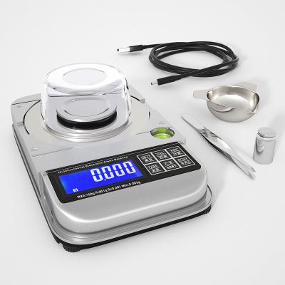 China WITH LID Digital Fixed-number Balance Jewelry Pocket Warning Scale 50g 100g 0.001g for sale