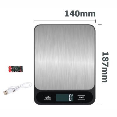 China Multifunctional New Arrival Dual Power Kitchen Weight Measuring Scale 5kg 10kg 1g for sale