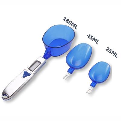 China Weight Measuring Max 500g Digital Spoon Scale Kitchen Weight Scale with 3 Detachable Spoons 25ml 45ml 180ml for sale