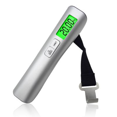 China Weight Measuring 50KG Digital Hanging Luggage Scale Digital Travel Scale With Temperature Display for sale