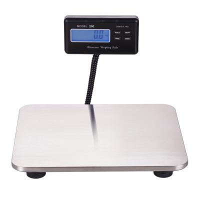 China New Stainless Steel Thickness 11mm Platform 200kg Parcel Digital Postal Scale for sale