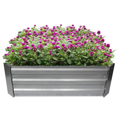 China 2021 Modern Vegetable Raised Flower Galvanized Metal Planter Boxes Designed DIY Easy Cleaning Garden Bed Kit No Twisting Or Rotting for sale