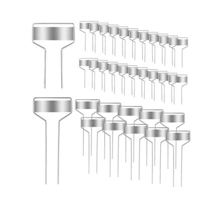 China Reusable 30 Stainless Steel Markers Patio Herbs Flower Gardening Vegetable Nursery Seeding Garden Plant Labels Planting Labels for sale