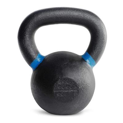 China Functional Cast Iron Kettlebell Plyometrics Strength Training Markings PVC Powder Coated Kettlebells Pound Kg Iron Kettlebell Weight for sale