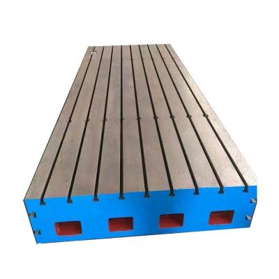 China HT300 Machining Operation T Slots Cast Iron Surface Plate Backing Plate With Groove for sale