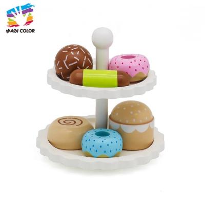 China Pretend Play Tool Ready To Ship Simulation Wooden Kids Toy Cake With Stand W10B250B for sale