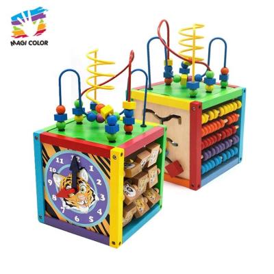 China Pretend Activity Game OEM/ODM Wooden Multi-funtction Cube Educational Toys For Children W11B137 for sale