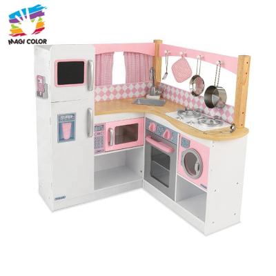 China Pretend Big Wooden Corner Play Game OEM / ODM Kitchen For Children W10C367 for sale