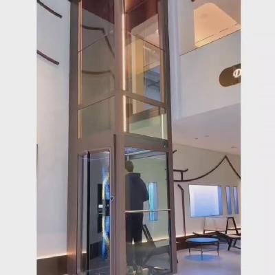 China Luxury Traction Home Elevator Microprocessor Based Gearless House Elevator Lift for sale