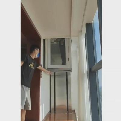 China Safety Touch Panel Naked Cabin Hydraulic Elevators / PLC Hydraulic Lift For House for sale