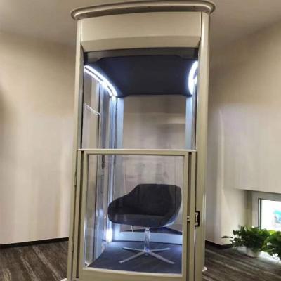 China 2 Floor Glass Capsule Elevator For Low Rise Buildings Round Or Abnormity Cabin Shape for sale