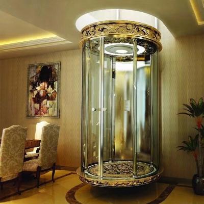 China Microcomputer Controlled Abnormity Automatic Door Elevator With 50Hz Power Circular Glass Lift for sale