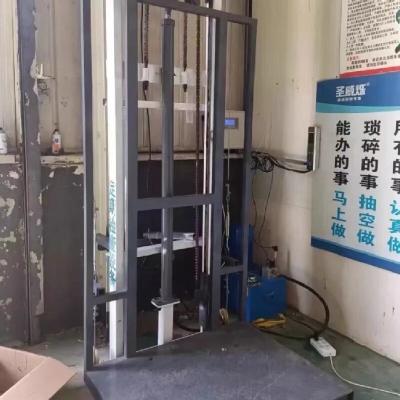 China PLC Controlled Steel Hydraulic Cargo Lift with 1-2 Ton Capacity  Emergency Stop Button for sale