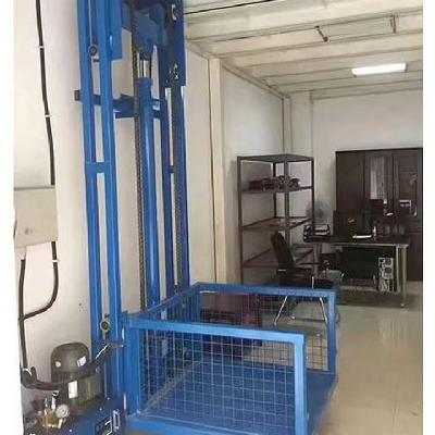 China Pit Or No Pit Installation 1-2 Ton Hydraulic Cargo Lift Elevator With Safety Features for sale