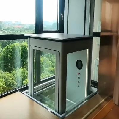 China 5 Stops Hydraulic Naked Cabin Elevators With 14.5 M Maximum Travel Height Hydraulic Lift For Home for sale