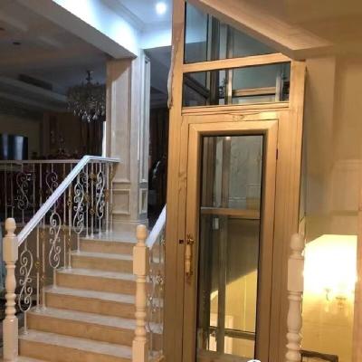 China Botón de parada de emergencia ascensor hidráulico Mrl 4.7 kW motor de acero inoxidable marcos de la cabina para residencial en venta