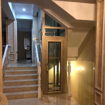 China Large Cylinders Microprocessor Control Residential Hydraulic Elevator Home Sightseeing Cabin For Private for sale