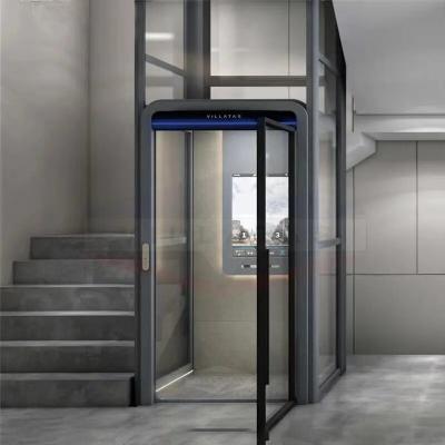 China 3m Over Head Space Saving Hydraulic Home Elevator Personal 14.5M Max Height Stainless Steel 5 Stops for sale